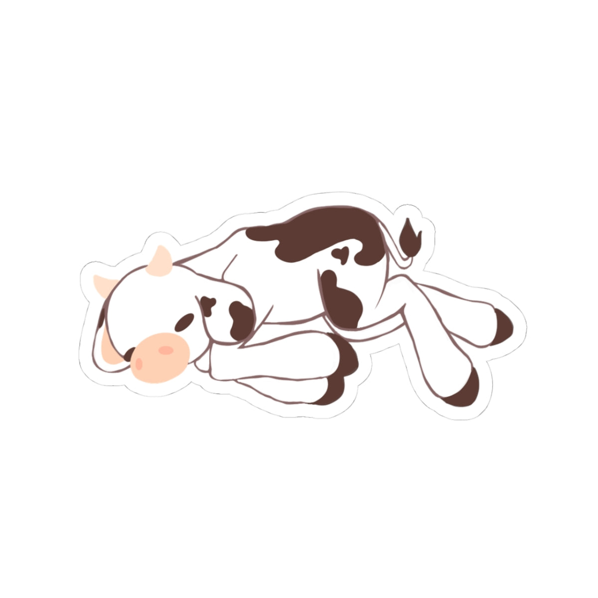 Sleeping Cow Sticker