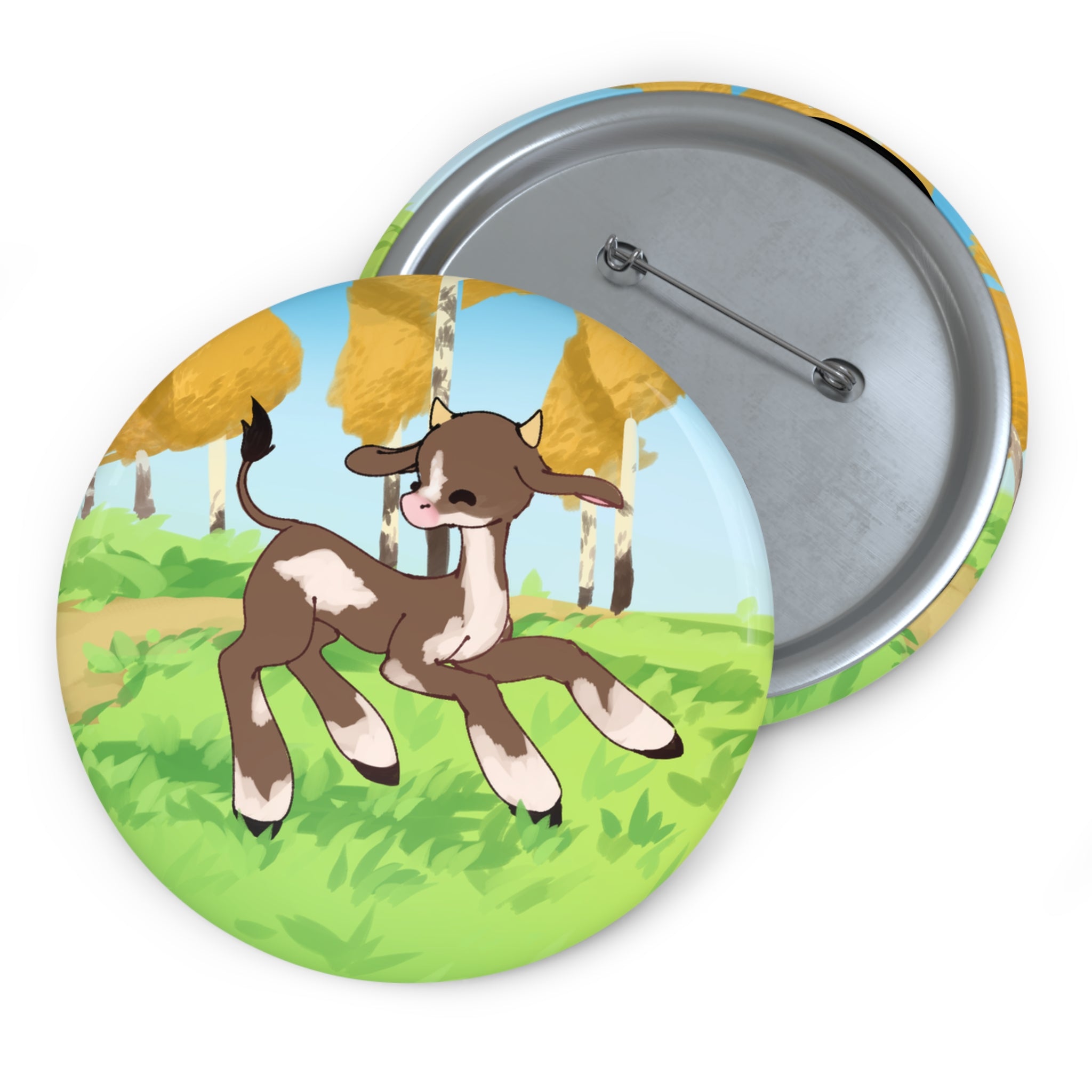 Moo Brown Cow Pin