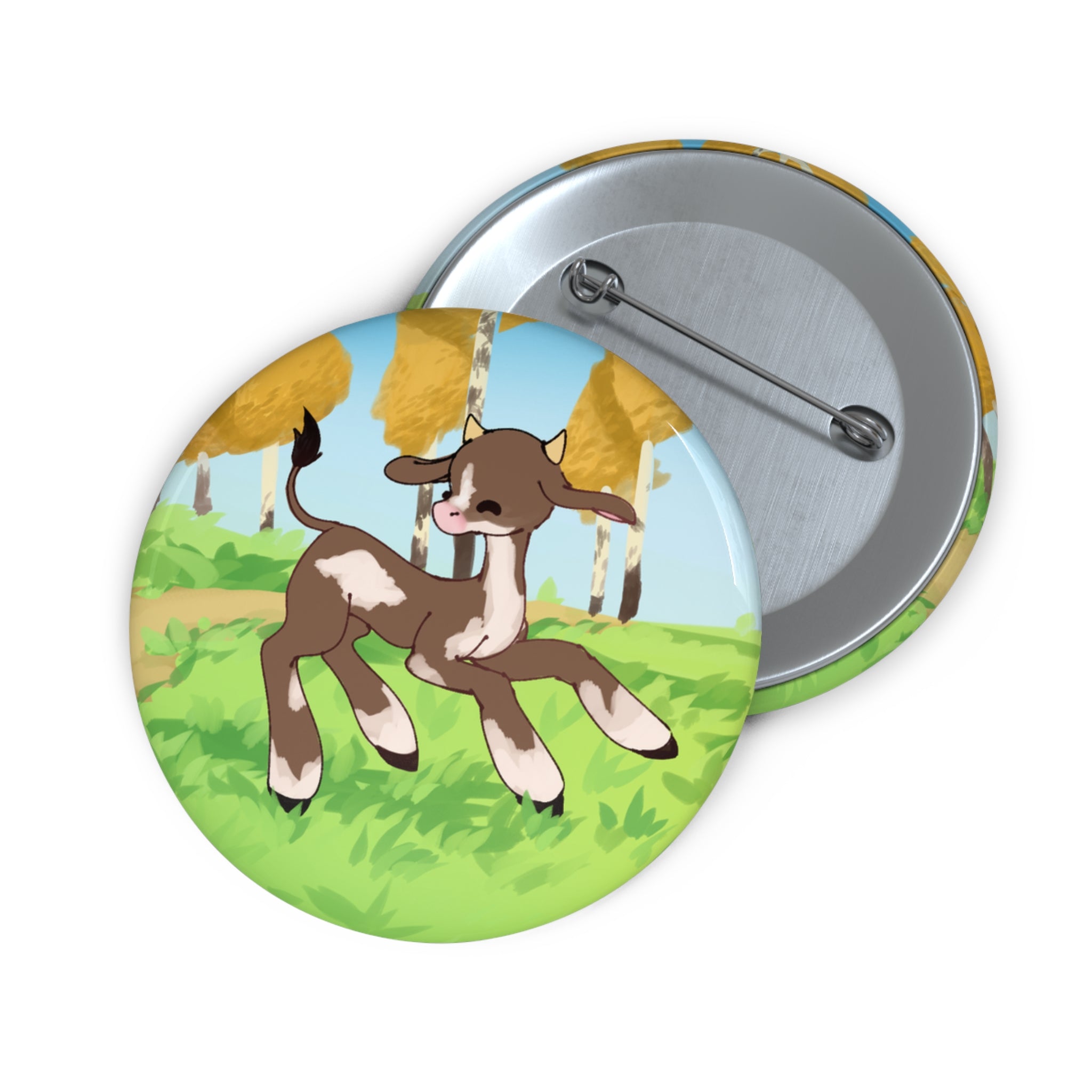 Moo Brown Cow Pin
