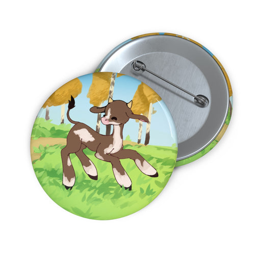 Moo Brown Cow Pin