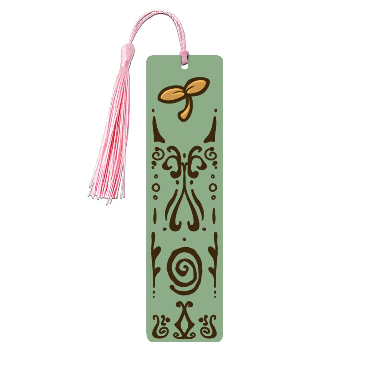 Moo Leaf Wooden Bookmark with Tassle