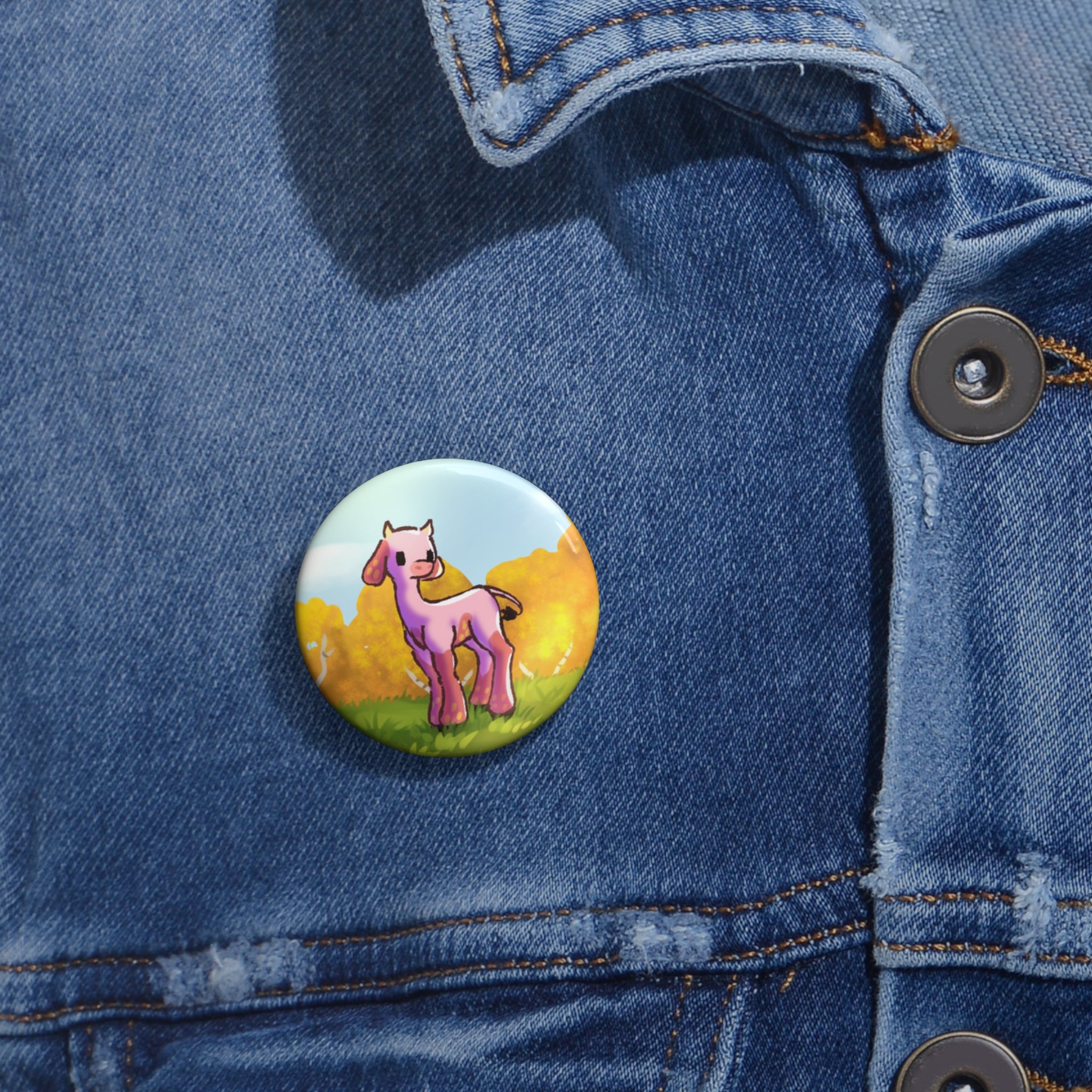 Strawberry Cow Pin
