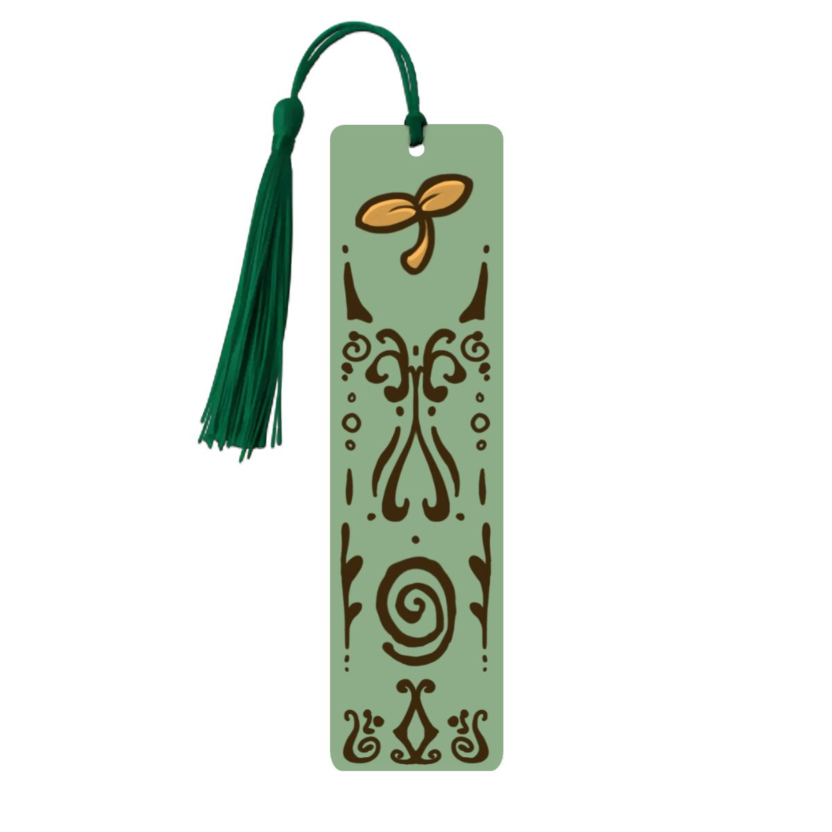 Moo Leaf Wooden Bookmark with Tassle