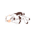 Sleeping Cow Sticker