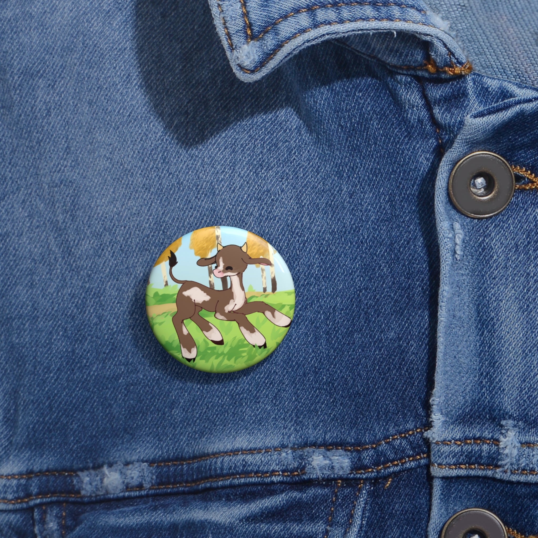 Moo Brown Cow Pin