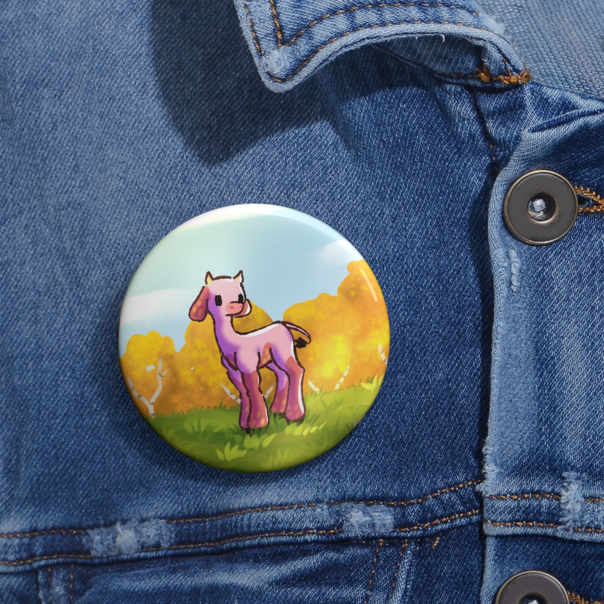 Strawberry Cow Pin