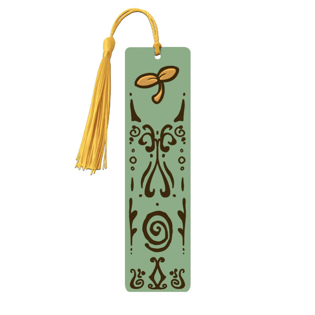 Moo Leaf Wooden Bookmark with Tassle